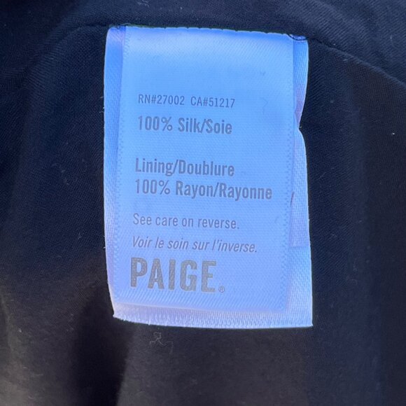 Morris & Co x PAIGE Vittoria Pimpernel 100% Silk Mini Dress Size L - Picture 9 of 12